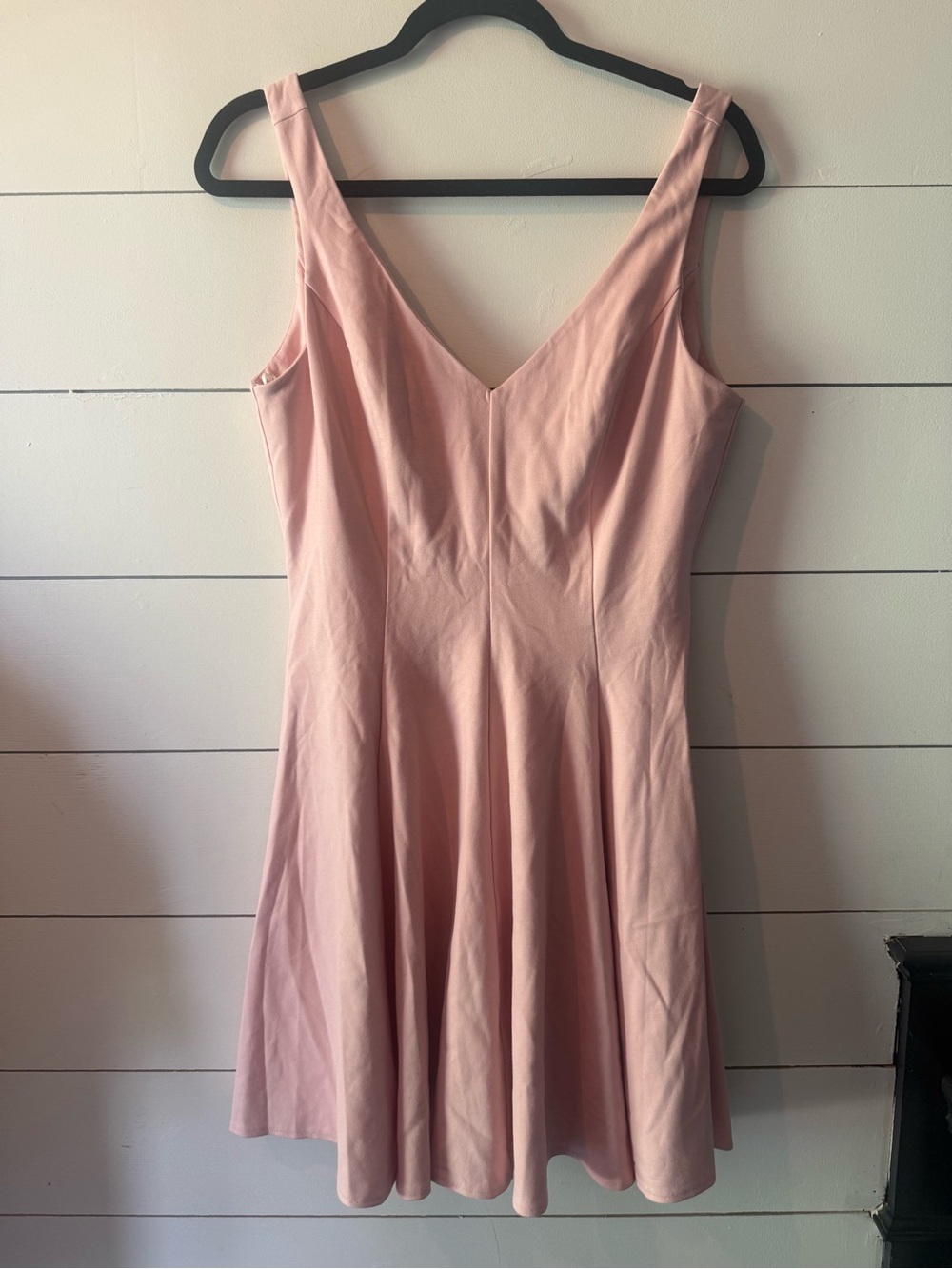 Amanda Uprichard x gb Blush Pink V-Neck Midi A-Line Dress